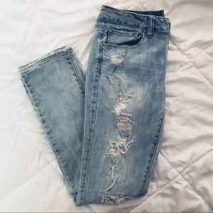 American Eagle distressed skinny jeans